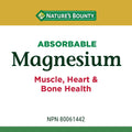 Nature's Bounty Absorbable Magnesium 400mg, Multi-coloured, 125 Softgels 🍁 All In One Marketplace Canada