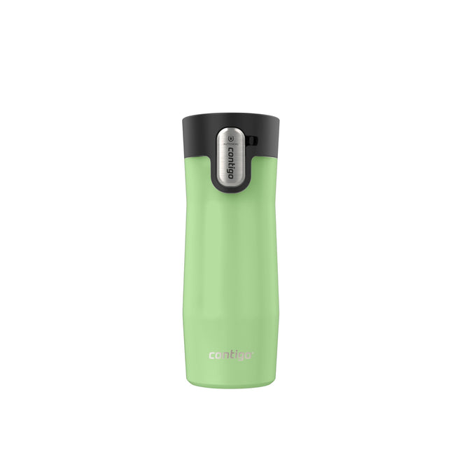 Contigo West Loop 3.0 Stainless Steel Travel Mug with Tea-Bag Hook & Spill-Proof Lid, Vacuum-Insulated Reusable Cup Coffee and Tea, 16 oz (473 mL), Cucumber - Keeps Drinks Hot up to 11 Hours 🍁 All In One Marketplace Canada