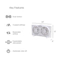 Genesis Twin Fan High Velocity Reversible AirFlow Fan, LED Indicator Lights Adjustable Thermostat & Max Cool Technology, ETL Certified, White (A1WINDOWFAN) 🍁 All In One Marketplace Canada