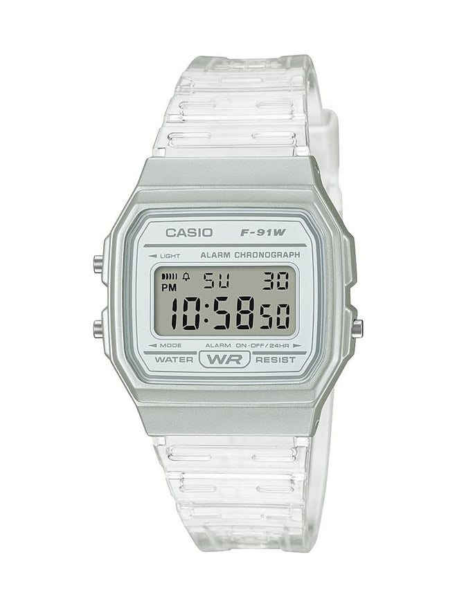 Casio Quartz Watch with Resin Strap, Clear, 20 (Model: F-91WS-7CF) 🍁 All In One Marketplace Canada
