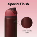 Owala FreeSip - Stainless Steel - 24-oz. - Red Black Cherry 🍁 All In One Marketplace Canada