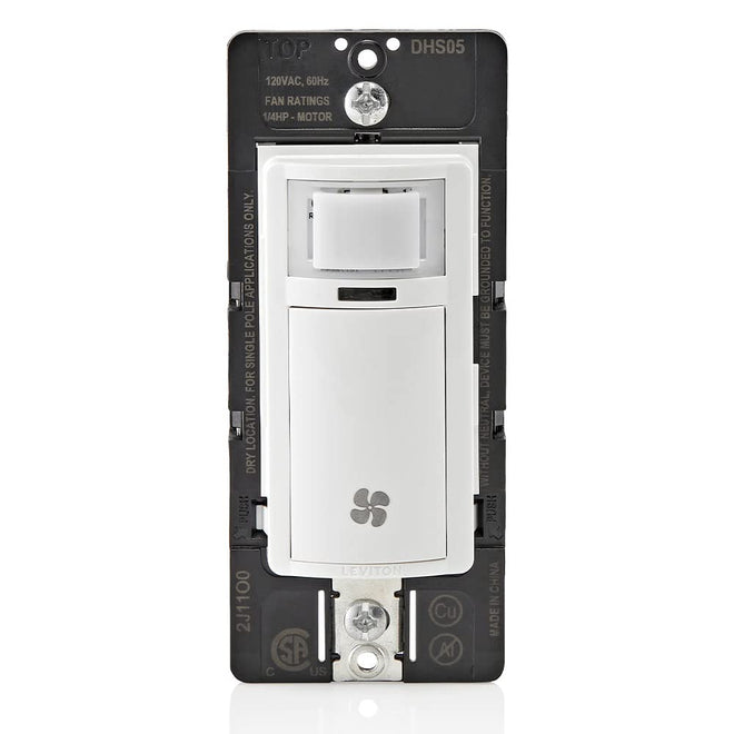 Leviton Humidity Sensor Switch for Bathroom Exhaust Fan, automate Ventilation, air Circulation, Moisture Control, ¼ HP, Single Pole, DHS05-1LW, White 🍁 All In One Marketplace Canada