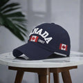 Navy Blue and Red Canada Baseball Cap for Men Women, Canada Day Maple Leaf Flag Embroidered Adjustable Dad Hat Golf Cap Sport Outdoor Fitted Plain Cap 🍁 All In One Marketplace Canada