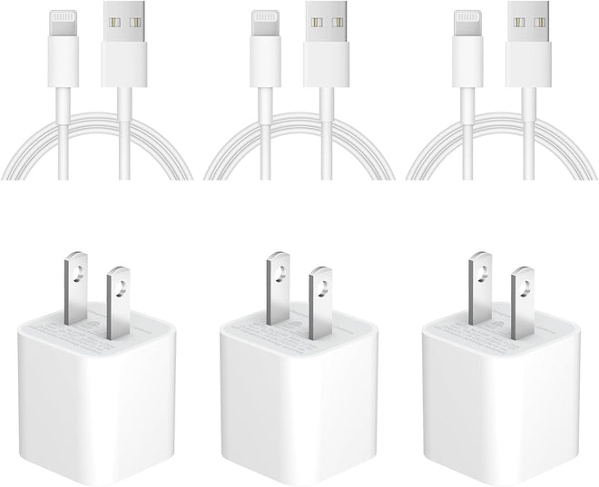 iPhone Charger Fast Charging [Apple MFi Certified] 3 Pack USB A Charger Block with 6ft USB A to Lightning Cable Compatible with iPhone 14 13/12/11/XS/XR/X 8 7/iPad 🍁 All In One Marketplace Canada