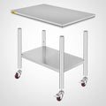VEVOR 36x24x33.5 inch Stainless Steel Work Table with Wheels Prep Table with casters Heavy Duty Work Table for Commercial Kitchen Restaurant Business Garage 350 lb Capacity 🍁 All In One Marketplace Canada
