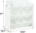 Lennox Furniture Toys Storage Organizer 9 Plastic Bins in White (JWTR-03006 white) 🍁 All In One Marketplace Canada