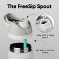 Owala FreeSip Insulated Stainless Steel Water Bottle with Straw for Sports and Travel, BPA-Free, 24-oz, Shy Marshmallow 🍁 All In One Marketplace Canada