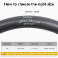 2-PCS 26" Heavy Duty Bike Tubes 26x1.75/1.95/2.0/2.1/2.125/2.20/2.25 AV32MM 26 Heavy Duty Bicycle Tubes Compatible with 26x1.75 26x1.95 26x2.10 26x2.0 26x2.125 26x2.2 26x2.25 Tire Tubes Schrader Valve 🍁 All In One Marketplace Canada