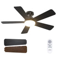 addlon Ceiling Fans with Lights, 42 Inch Low Profile Ceiling Fan with Light and Remote Control, Flush Mount, Reversible, 3CCT, Dimmable, Quiet, Black Small Ceiling Fan for Bedroom Indoor/Outdoor Use 🍁 All In One Marketplace Canada