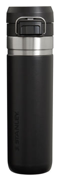 Stanley Quick Flip GO Water Bottle 24 oz | Push Button Lid | Leakproof and Packable for Travel and Sports | Insulated Stainless Steel | BPA-Free | Black 2.0 🍁 All In One Marketplace Canada