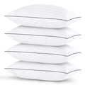 Pillows Standard Size Set of 4 - Bed Pillows for Sleeping 4 Pack, Cooling Supportive Hotel Pillows with Premium Soft Down Alternative Fill for Side Stomach and Back Sleepers 🍁 All In One Marketplace Canada