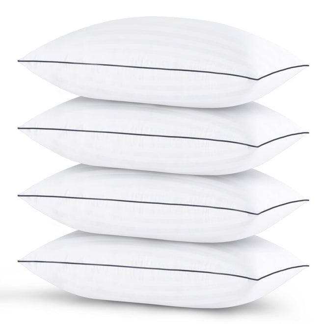 Pillows Standard Size Set of 4 - Bed Pillows for Sleeping 4 Pack, Cooling Supportive Hotel Pillows with Premium Soft Down Alternative Fill for Side Stomach and Back Sleepers 🍁 All In One Marketplace Canada