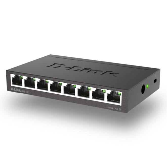 D-Link DGS-108, 8 Port Gigabit Ethernet Switch Unmanaged, Network Splitter, Silent Fanless, Network Hub, Sturdy Metal with Shielded Ports, Compact Desktop/Wall Mount, QoS, Energy Saving, Plug and Play 🍁 All In One Marketplace Canada