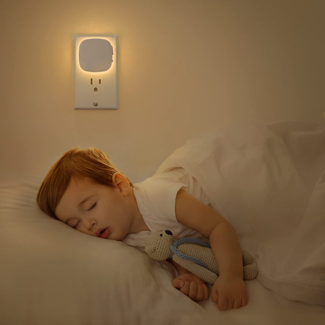 AUVON Plug-in LED Backlit Night Light with Motion Sensor & Dusk to Dawn Sensor, Dimmable Warm White Nightlight with 1-50 lm Adjustable Brightness for Bathroom, Bedroom, Hallway, Stairs (2 Pack) 🍁 All In One Marketplace Canada