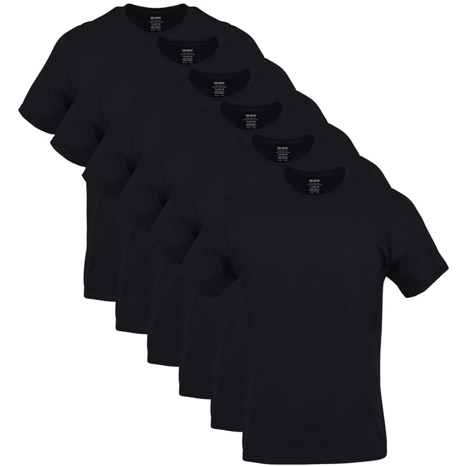 GILDAN Men's Crew T-Shirts, Multipack, Style G1100, Black (6-Pack), Medium 🍁 All In One Marketplace Canada