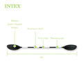 INTEX 69629E 86" Kayak Paddle: Ribbed Spoon Shaped Blades – Durable Lightweight Aluminum Shaft – Comfortable Grips – 3-Position Feather Adjustability – TUV RL Approved 🍁 All In One Marketplace Canada