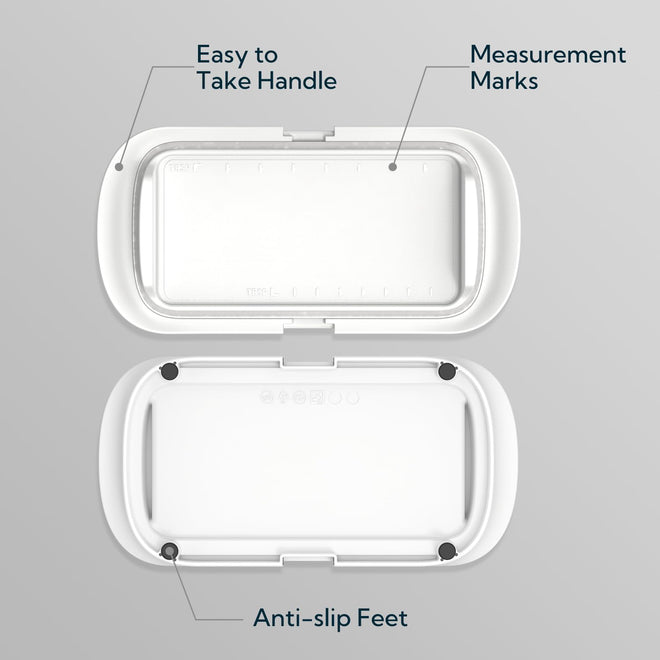 Large One-Handed Butter Dish with Lid for 1 lb Canadian Butter, Airtight Butter Keeper with Lid Fit a Full Pound Block of Butter,Locking Butter Container for Countertop,Cat/Dog Proof(White) 🍁 All In One Marketplace Canada