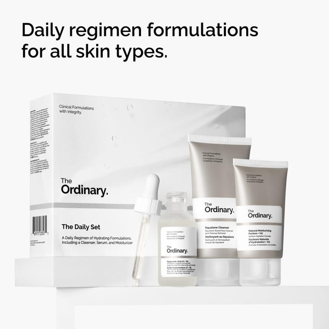 The Ordinary The Daily Set, Daily Skincare Routine with Squalane Cleanser, Hyaluronic Acid 2% + B5, and Natural Moisturizing Factors + HA | Skin Care Set 🍁 All In One Marketplace Canada