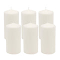Stonebriar Unscented White Tall Pillar Candles, 65 Hour Burning Candle Pillars, Perfect for Decor, Weddings, Emergencies 3" X 6", 6 Count 🍁 All In One Marketplace Canada