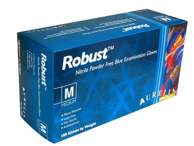 Aurelia Nitrile ROBUST Blue Gloves 5.0 mil