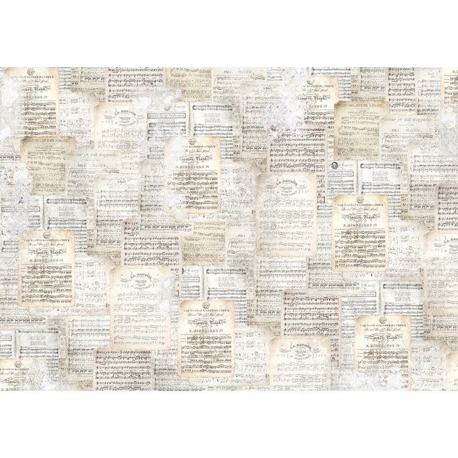 Tissue Paper cm69x49 27,66"x19,29”Vintage Music Sheet