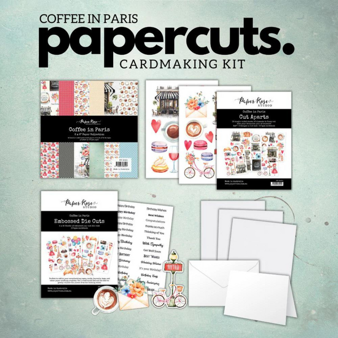 Coffee In Paris Papercuts Cardmaking Kit 32523