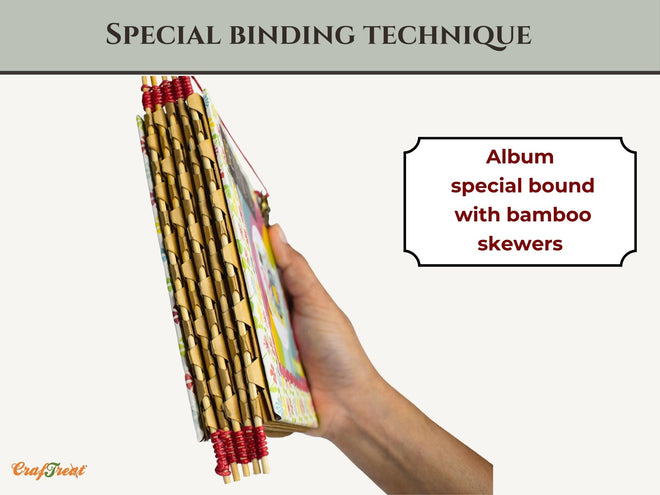 CrafTreat Scrapbook Blanks - Piano Hinge Book - Black Color
