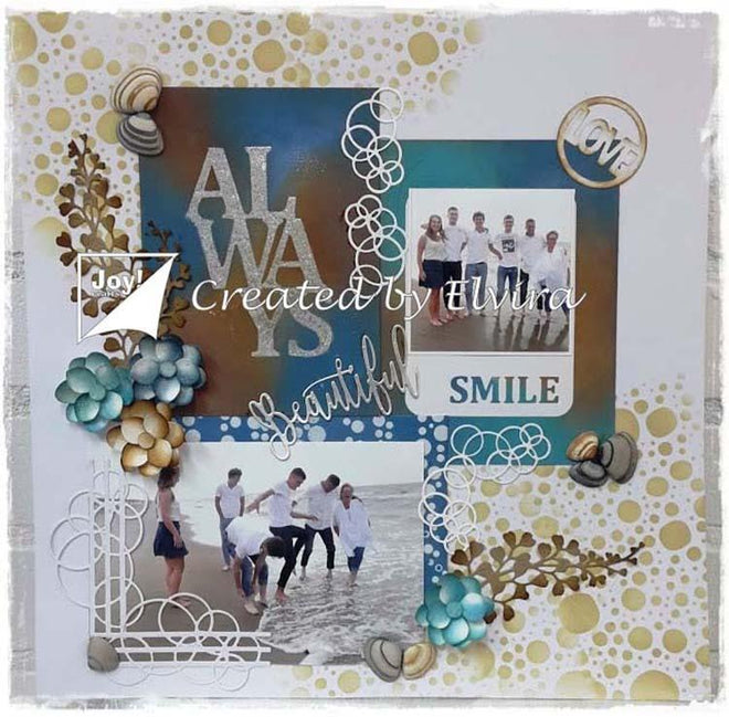 Joy! Crafts Die - Flowers with foldline