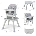 INFANS 8 in 1 Baby High Chair, Convertible Highchair for Babies and Toddlers, Infant Dining Booster Seat, Building Block Table, Kids Stool Table Chair Set with Removable Tray (Grey) 🍁 All In One Marketplace Canada
