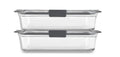 Rubbermaid 2118315 Brilliance Glass Storage 8-Cup Food Containers with Lids, 2-Pack (4 Pieces Total), BPA Free and Leak Proof, Large, Clear 🍁 All In One Marketplace Canada