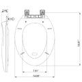 White Elongated Toilet Seat, Slow Close Toilet Cover Seat for Easy Clean and Stain-Resistant, Plastic Toilet Seat with Cover, Quick-Release Hinges and Quick-Attach Hardware 🍁 All In One Marketplace Canada