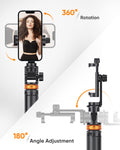 EUCOS 62" Phone Tripod, Tripod for iPhone & Selfie Stick with Remote, Extendable Cell Phone Stand & Travel Tripod, Solidest Tripod for Phone Compatible with iPhone/Android 🍁 All In One Marketplace Canada