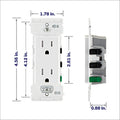 Leviton Decora Edge, 10-Pack, 15 Amp Tamper-Resistant Duplex Wall Receptacle, E5325-0MW, White 🍁 All In One Marketplace Canada