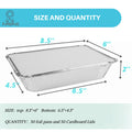 Aluminum Pans with Lids (50-Pack, 8.5"×6") 2.25 LB Capacity Foil Food Containers with Lids - 50 Pans and 50 Cardboard Covers - Disposable Tin Foil Pans - for Baking, Meal Prep and Freezer, Takeout 🍁 All In One Marketplace Canada
