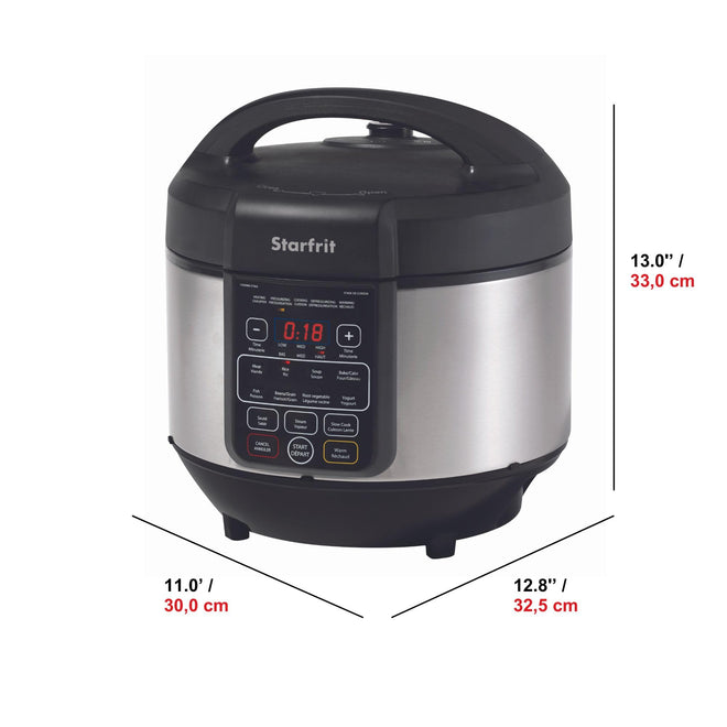 Starfrit Electric Pressure Cooker - 8L Capacity - Steam Tray, Measuring Cup & Spatula - 11 Preset Cooking Functions 🍁 All In One Marketplace Canada