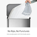 simplehuman Code J 100 Count, Dispenser Pack Custom Fit Liners, Drawstring Trash Bags, 30-45L / 8-12 Gallons, White 🍁 All In One Marketplace Canada