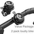 2 Pack Classic Bike Bell, Bicycle Bell | Loud Crisp Clear Sound for City Commuting & Mountain Bikes, BMX Bike, Sports Bike, Durable & Easy-Thumb Hit for Adults Kids, Right Hand/Left Hand Use - Black 🍁 All In One Marketplace Canada