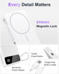 Magnetic Power Bank, 10,000mAh Wireless Portable Charger for Mag-Safe 15W Fast Charging, Battery Pack with USB-C/Lightning Cable 22.5W in/Out for iPhone 17/16/15/14/13/12 Series, AirPods & More 🍁 All In One Marketplace Canada