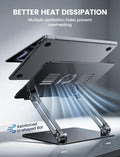 Lamicall Adjustable Laptop Stand, Portable Laptop Riser, Aluminum Laptop Stand for Desk Foldable, Ergonomic Computer Notebook Stand Holder Gift for MacBook Air Pro, More 10-17.3" Laptops, Black 🍁 All In One Marketplace Canada