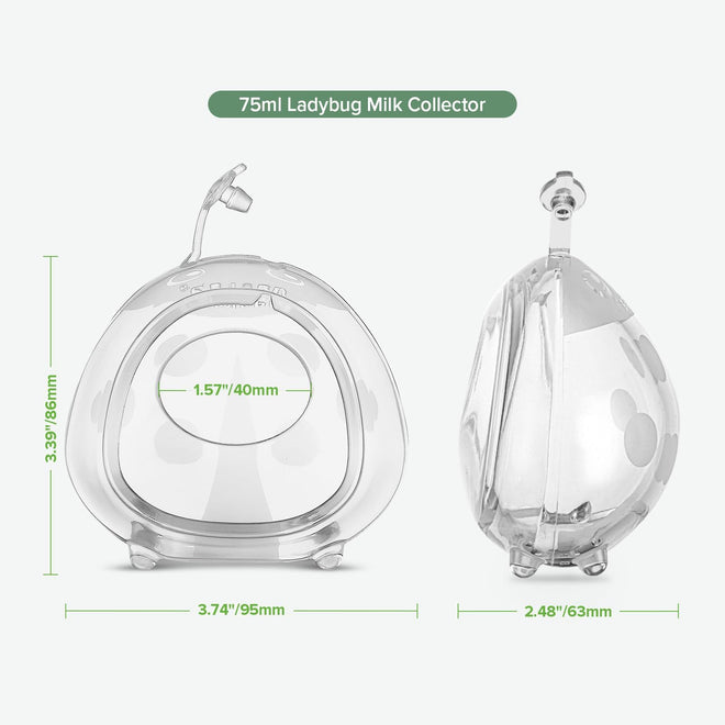 haakaa Ladybug Milk Collector Breast Shells Nursing Cup Silicone Breast Milk Collector Milk Savers for Breastfeeding Nipple Shells Protect Sore Nipples Extra-Soft and Reusable, 2.5oz/75ml, 1 PC 🍁 All In One Marketplace Canada