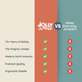 Jolly Jumper ICONIC Doorway Baby Jumper (Grey), Indoor Exercise Saddle Seat, Adjustable Height, for Infants up to 28lbs, No Stand Required 🍁 All In One Marketplace Canada