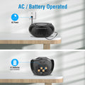 MEGATEK Portable CD Player Boombox with FM Radio, Bluetooth, USB Port, AUX Input, and Headphone Jack – CD-R/CD-RW/MP3-CD Compatible, Clear Stereo Sound, Backlit LCD Display – Black 🍁 All In One Marketplace Canada