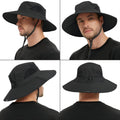 EINSKEY Sun Hat for Men/Women, Waterproof Wide Brim Bucket Hat UV Protection Boonie Hat for Fishing Hiking Garden Beach Black 🍁 All In One Marketplace Canada