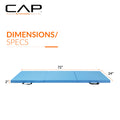 CAP Barbell Folding Exercise Mat – Durable, Anti-Tear, Thick Padding for Fitness, Aerobics, Gymnastics & Home Workouts. 72"L x 24"W x 2"Thick. BLUE 🍁 All In One Marketplace Canada