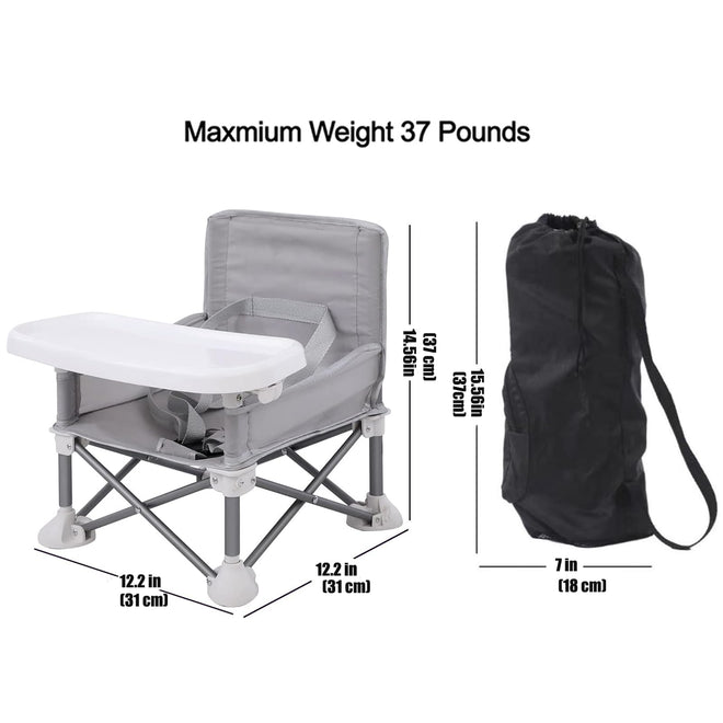 PandaEar Portable Baby Seat Travel Chair| Compact Fold with Straps for Indoor/Outdoor Use| Great for Camping, Beach, Lawn |Toddlers, Kids, Boys, Girls (Neural Seat) 🍁 All In One Marketplace Canada