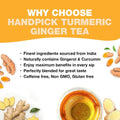 HANDPICK, Turmeric Ginger Tea, 100 Eco-Conscious Tea Bags | Caffeine Free, Gluten Free | 100% Pure Herbal Blend - Savory & Spicy | Curcumin | Packed in Eco-Friendly Tea Bags 🍁 All In One Marketplace Canada
