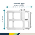 Safety 1st Perfect Fit Gate, Pressure or Hardware installed - Fits Spaces Between 28" and 42" Wide, 28" Tall. Pivoting Bumper For Uneven Openings, Solid Panel Design, Perfect for babies and Pets, White 🍁 All In One Marketplace Canada