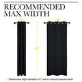 NICETOWN Blackout Curtains 2 Panels for Bedroom- Halloween Thermal Insulated Grommet Blackout Curtains 63 Inches Long for Living Room/Kitchen Rideaux occultants (2 Panels,W42 x L63 -Inch,Black) 🍁 All In One Marketplace Canada