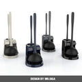 MR.SIGA Toilet Plunger and Bowl Brush Combo for Bathroom Cleaning, Black, 1 Set 🍁 All In One Marketplace Canada