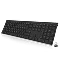 Arteck 2.4G Wireless Keyboard Stainless Steel Ultra Slim Full Size Keyboard with Numeric Keypad for Computer/Desktop/PC/Laptop/Surface/Smart TV and Windows 10/8/ 7 Built in Rechargeable Battery 🍁 All In One Marketplace Canada